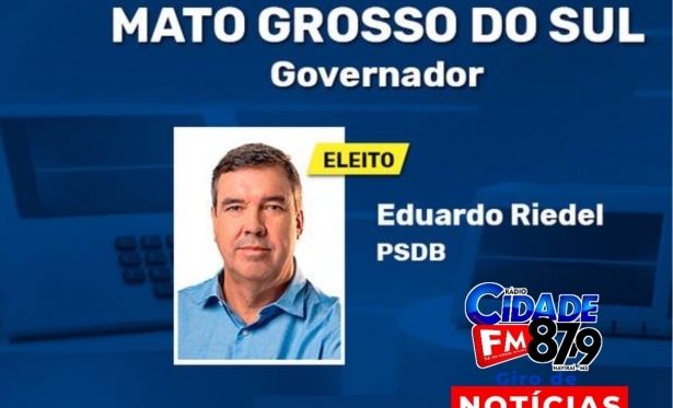 Eduardo Riedel  eleito governador do MS -  